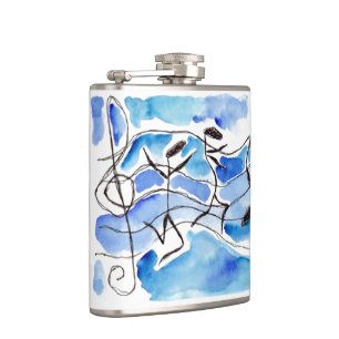 Petaca Las notas caprichosas de la música bailan el