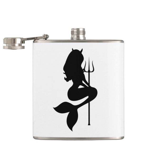 Petaca Las sirenas del logo de Sin Mark Hip Flask (Abierto)