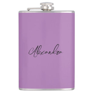Petaca Lavanda de nombre propio de caligrafía plana minim