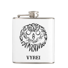 Petaca Lechuza Tribal Negra y Blanca