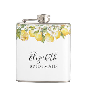Petaca Lemon Citrus Bridal Shower Flask