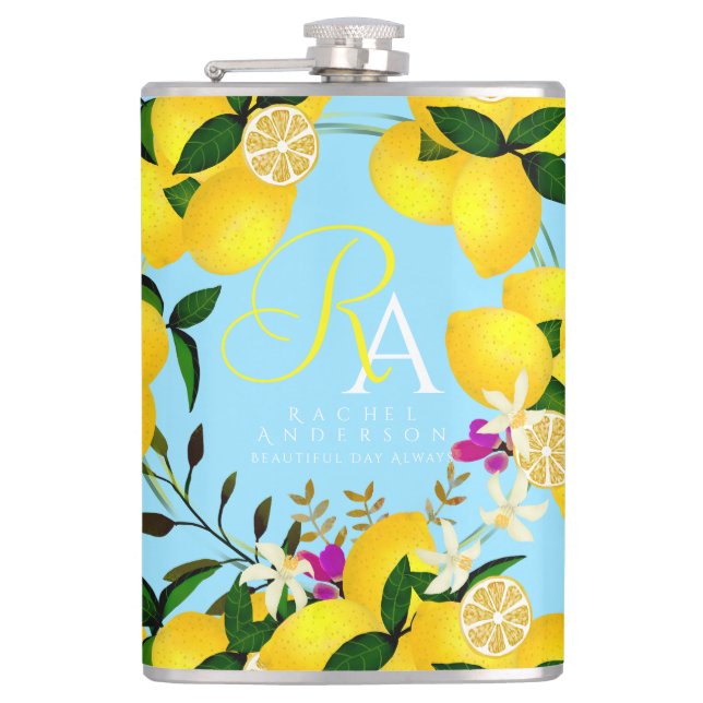 Petaca Lemon Monograma Azul (Anverso)