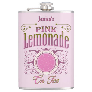 Petaca Lemonada Rosa Dulce Vintage Con Hielo
