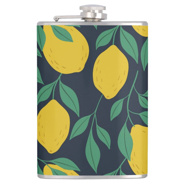 Petaca Lemones coloridos: Vibrancia de mano. (Anverso)