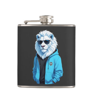 Petaca León con Hoodie Funny Carácter Animal De Guay