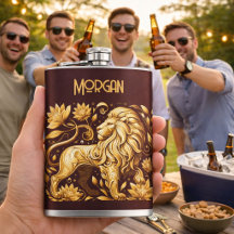 León Dorado Majestuoso Personalizado