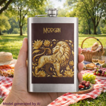 León Dorado Majestuoso Personalizado