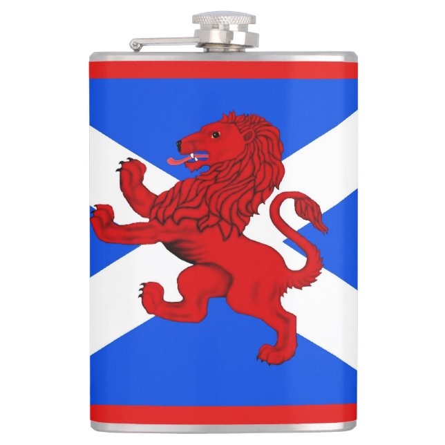 Petaca León escocés Rampant, bandera de San Andrés (Anverso)