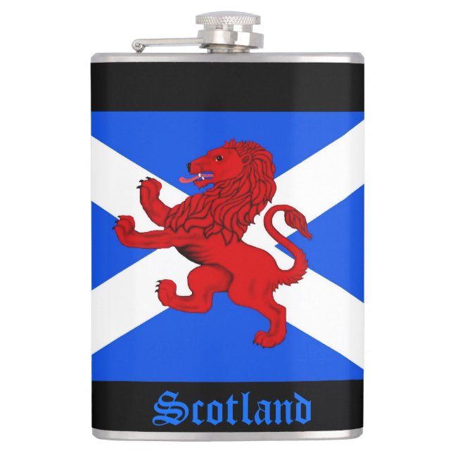 Petaca León escocés Rampant, bandera de San Andrés (Anverso)