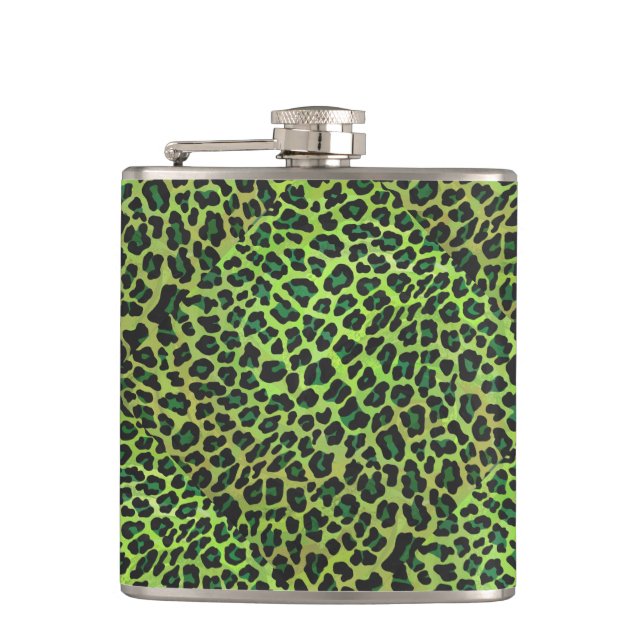 Petaca Leopard Black and Green Print (Anverso)