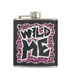 Petaca Leopard Wild Me Black and Hot Pink Design