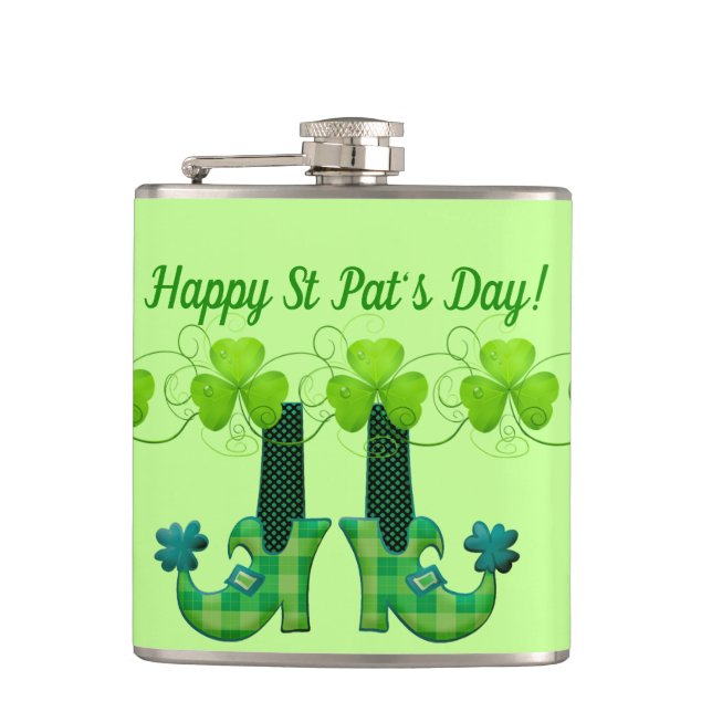 Petaca Leprechaun Shoes St Patrick's Day (Anverso)