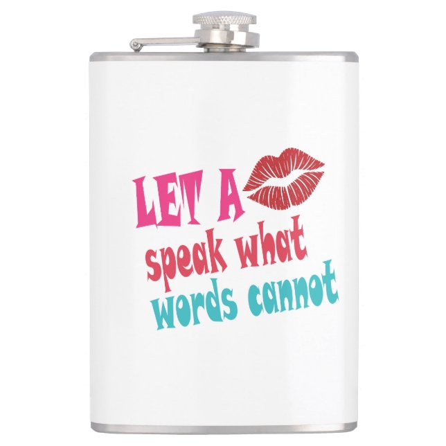 Petaca Let a kiss speak what words cannotT-Shirt (Anverso)