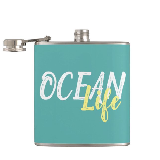 Petaca letras náuticas OCEAN LIFE | (Abierto)