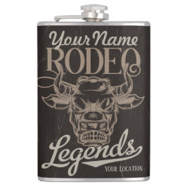 Petaca Leyendas personalizadas del Rodeo Old West Steer R