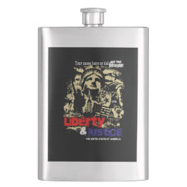 Petaca Libertad y justicia. Estatua de la Libertad, Estad