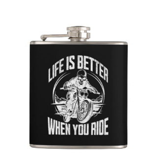 Petaca Life is Better When You Ride Motorcycle Skull