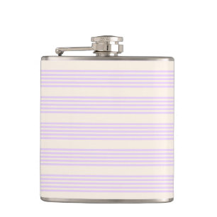 Petaca Lilac púrpura y beige cinco rayas patrón