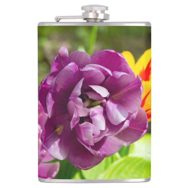 Petaca Lilac tulips on a sunny day     (Anverso)