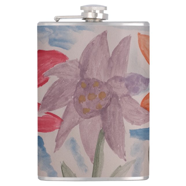Petaca Lily Flowers Vinyl Wrapped Flask (Anverso)