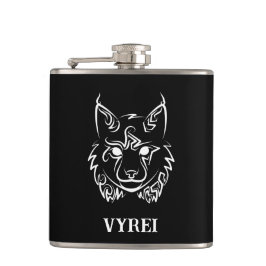 Petaca Linces tribales negros y blancos