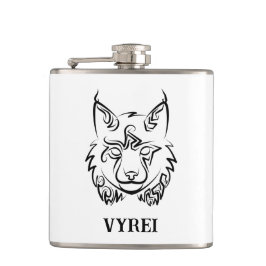 Petaca Linces tribales negros y blancos