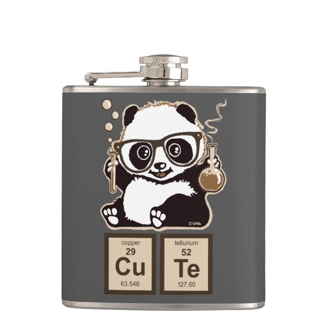 Petaca Lindo descubierta panda de la química (Anverso)