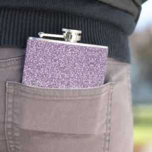 Petaca Lindo estampado de leopardo purpura con brillo fal