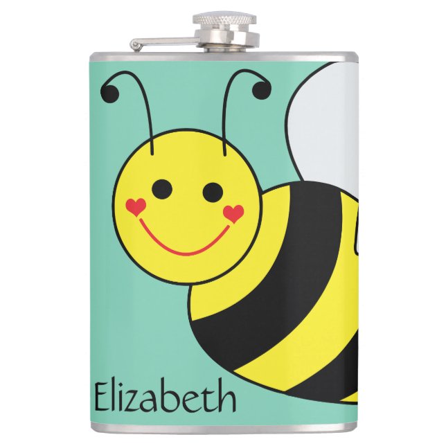 Petaca Lindo manosee la abeja personalizada (Anverso)