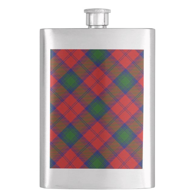 Petaca Lindsay tartan green platillo rojo (Anverso)