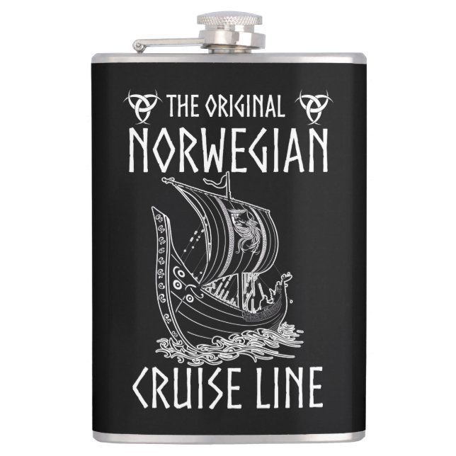 Petaca Línea de crucero noruega original - Viaje nostálgi (Anverso)
