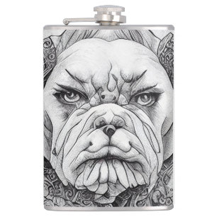 Petaca Línea de Ilustracion de naturaleza salvaje Mascota