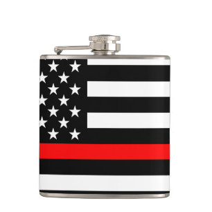 Petaca Línea gráfico roja fina americana