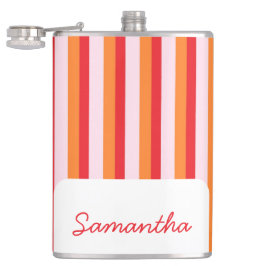 Petaca Líneas verticales de bandas personalizadas