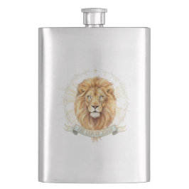 Petaca Lion of Judah Classic 8oz Stainless Steel Flask