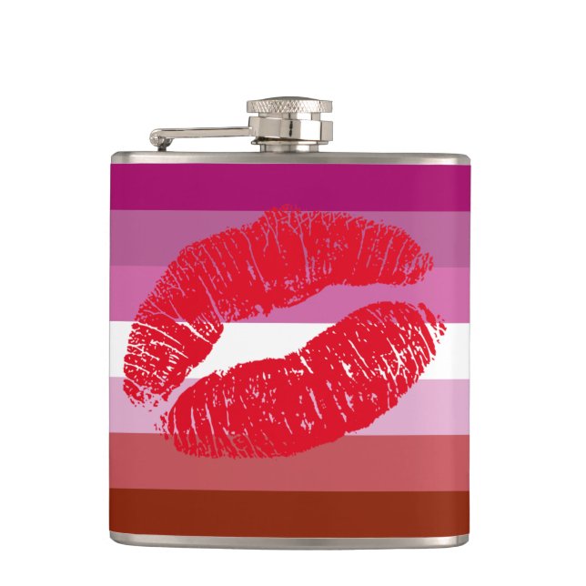 Petaca Lipstick Lesbian Pride Flag (Anverso)