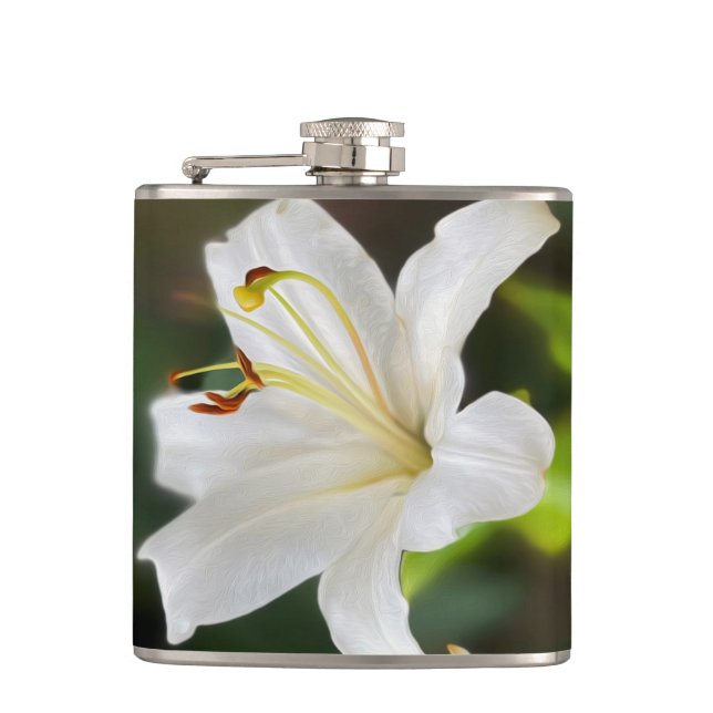 Petaca Lirio blanco brillante (Anverso)