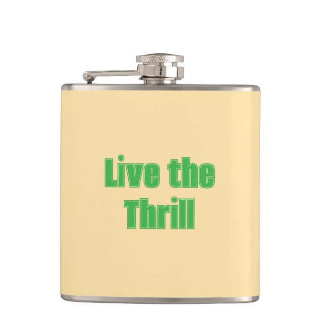 Petaca Live the Thrill Vinyl Wrapped Flask (Anverso)