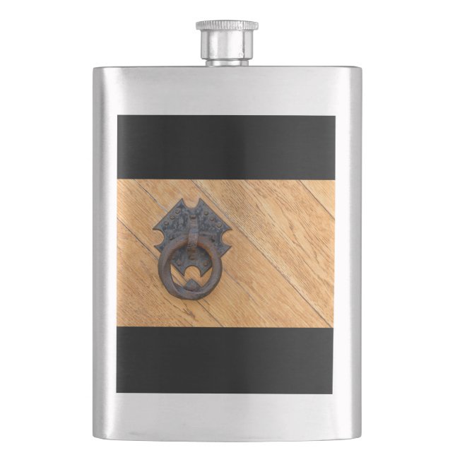 Petaca Llamador de puerta antigua (Anverso)