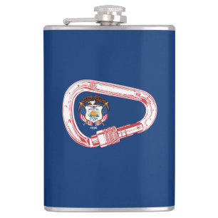 Petaca Llave Carabiner para escalar la bandera de Utah