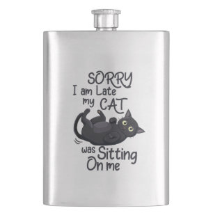 Petaca Lo siento, estoy atrasado - Reglas para Gatos!
