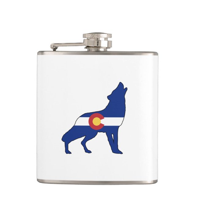 Petaca Lobo de Bandera Colorado (Anverso)
