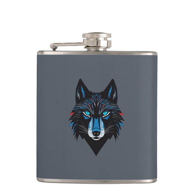 Petaca Lobo Místico (Anverso)