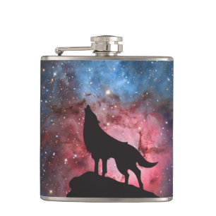 Petaca Lobo que grita en galaxia