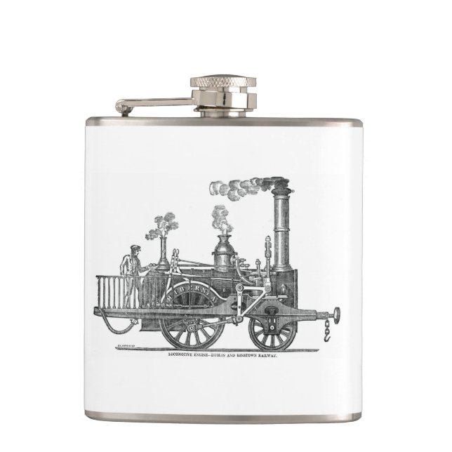 Petaca Locomotora de vapor temprano (Anverso)