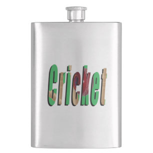 Petaca Logo de Cricket Picture, matraz de cadera clásica