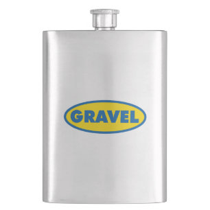 Petaca Logotipo amarillo de ciclismo de grava