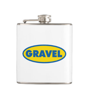Petaca Logotipo amarillo de ciclismo de grava
