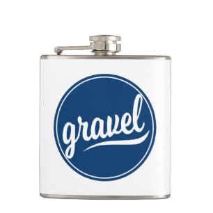 Petaca Logotipo azul de ciclo de grava