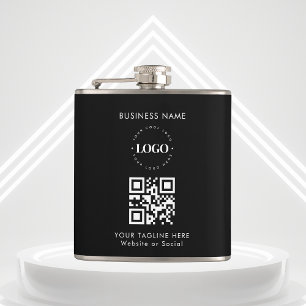 Petaca Logotipo de empresa personalizado Código QR y text